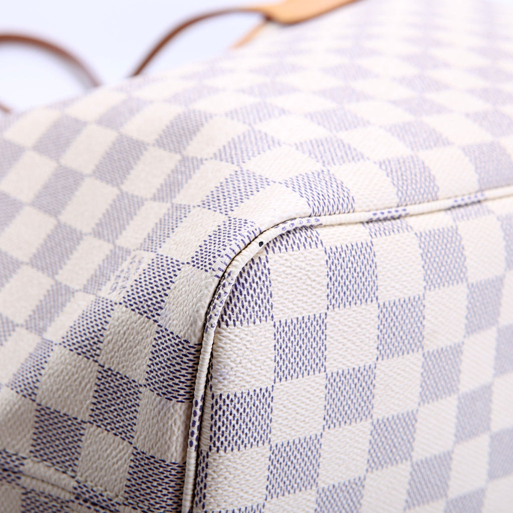 Louis Vuitton Neverfull With wallet mm Damier Azur Blue/Pink