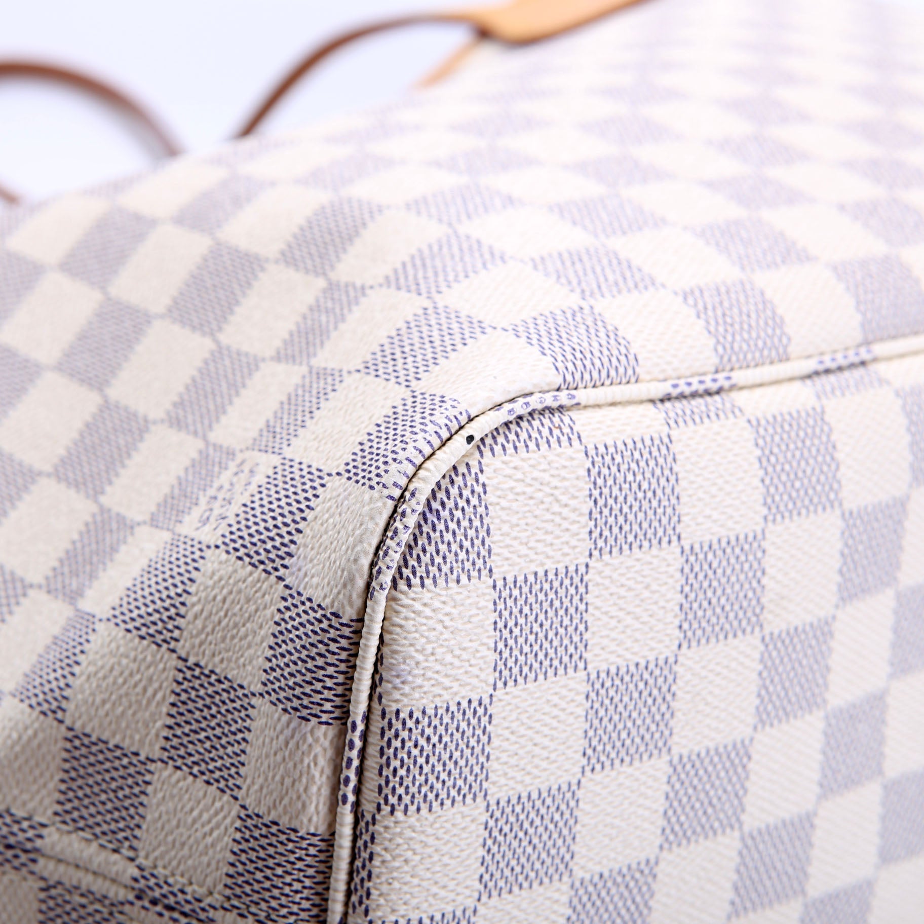 Louis Vuitton Neverfull With wallet mm Damier Azur Blue/Pink