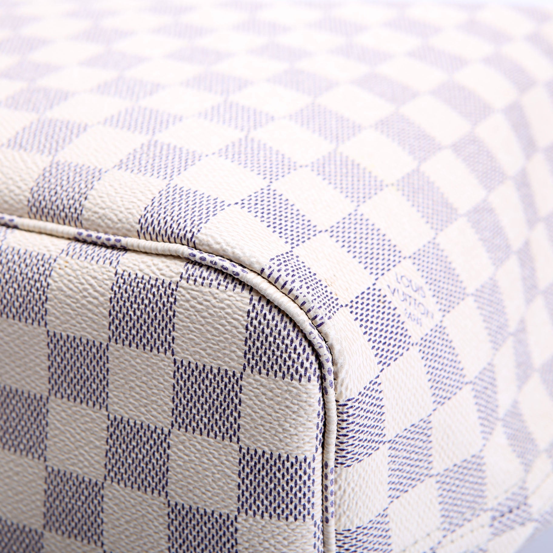 Louis Vuitton Neverfull With wallet mm Damier Azur Blue/Pink