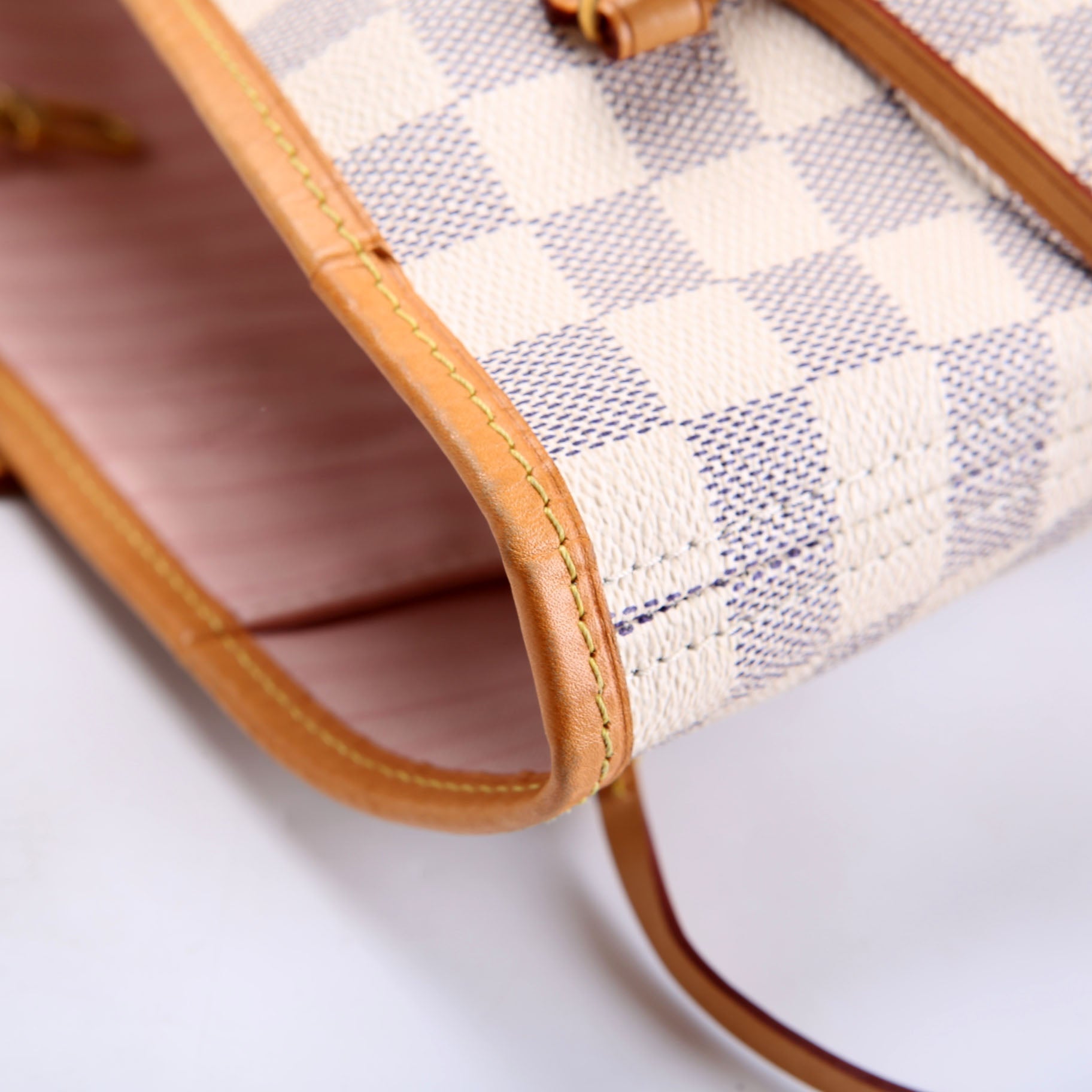 Louis Vuitton Neverfull With wallet mm Damier Azur Blue/Pink