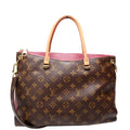 Louis Vuitton Pallas Tote Monogram Leather Side Berry