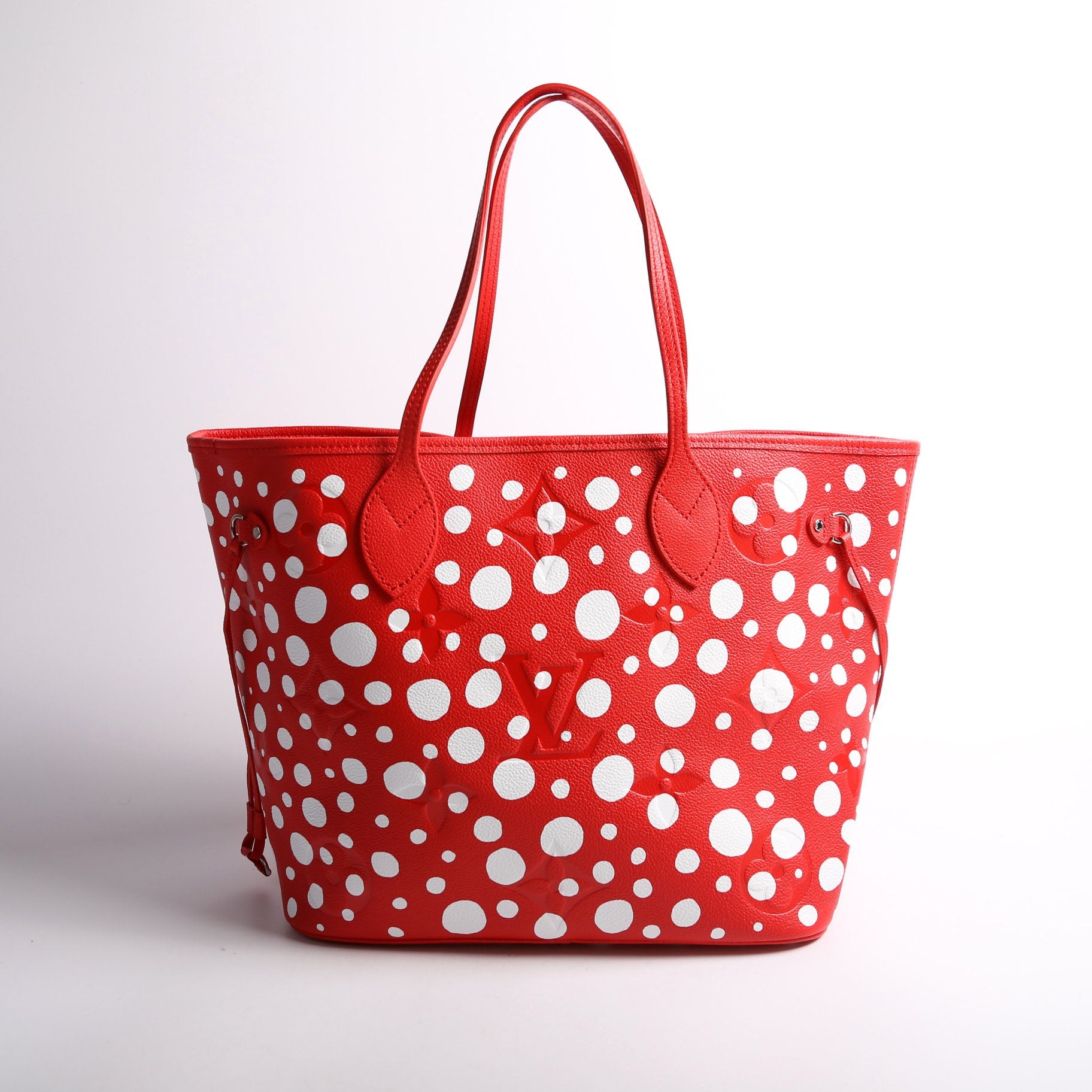 Louis Vuitton LV x YK Infinity Dots Neverfull with Wallet MM Empreinte Red and White