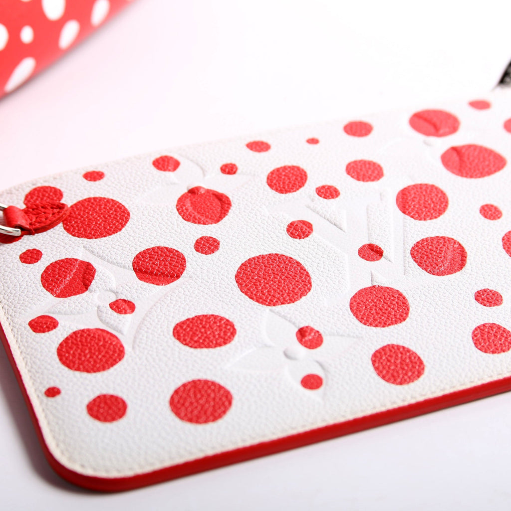 Louis Vuitton LV x YK Infinity Dots Neverfull with Wallet MM Empreinte Red and White