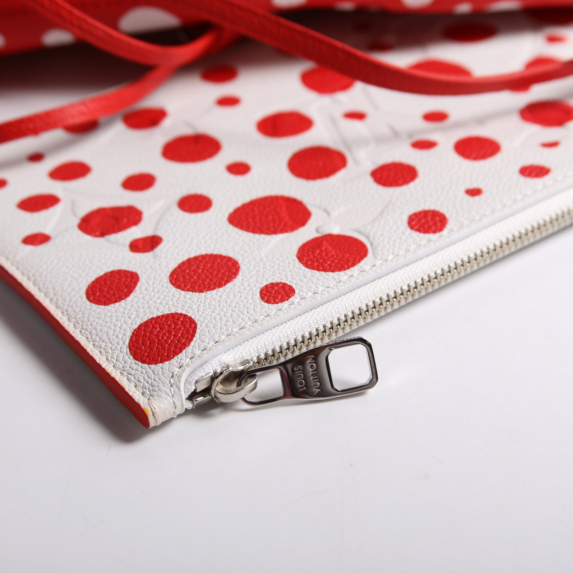 Louis Vuitton LV x YK Infinity Dots Neverfull with Wallet MM Empreinte Red and White
