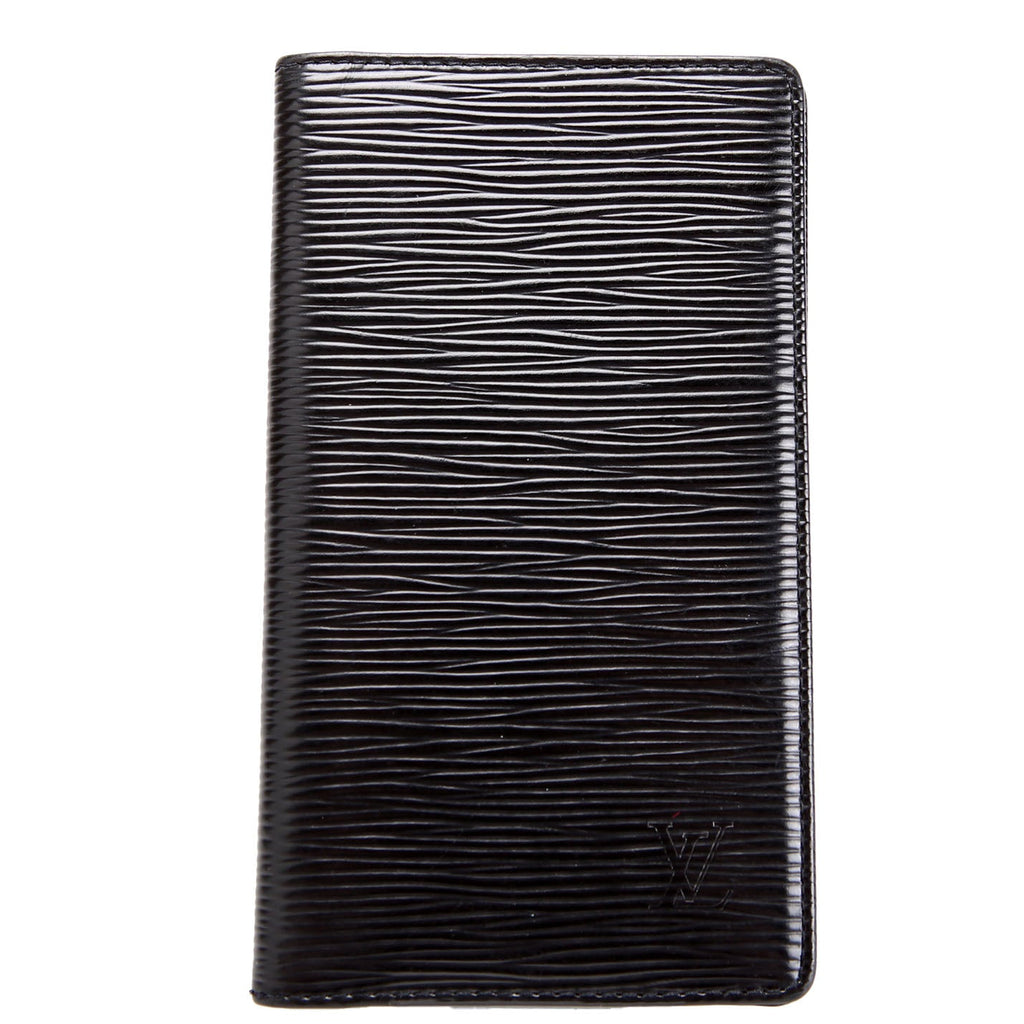 Louis Vuitton Checkbook Cover Epi Black
