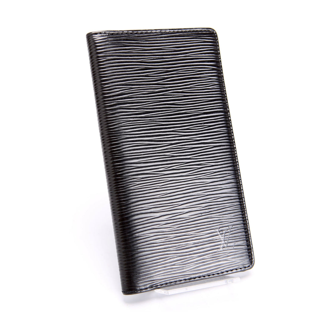 Louis Vuitton Checkbook Cover Epi Black