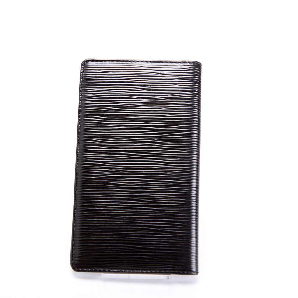 Louis Vuitton Checkbook Cover Epi Black