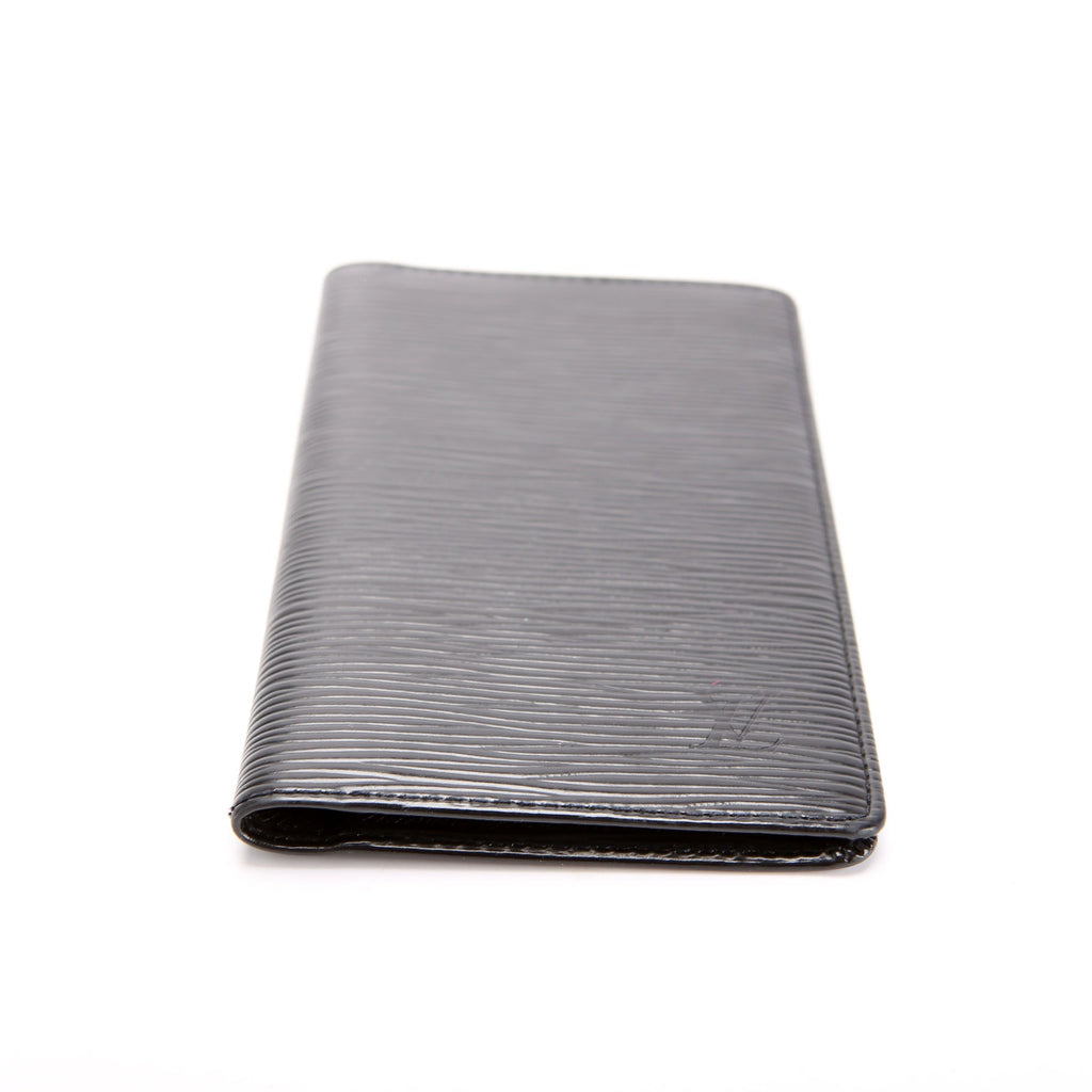 Louis Vuitton Checkbook Cover Epi Black