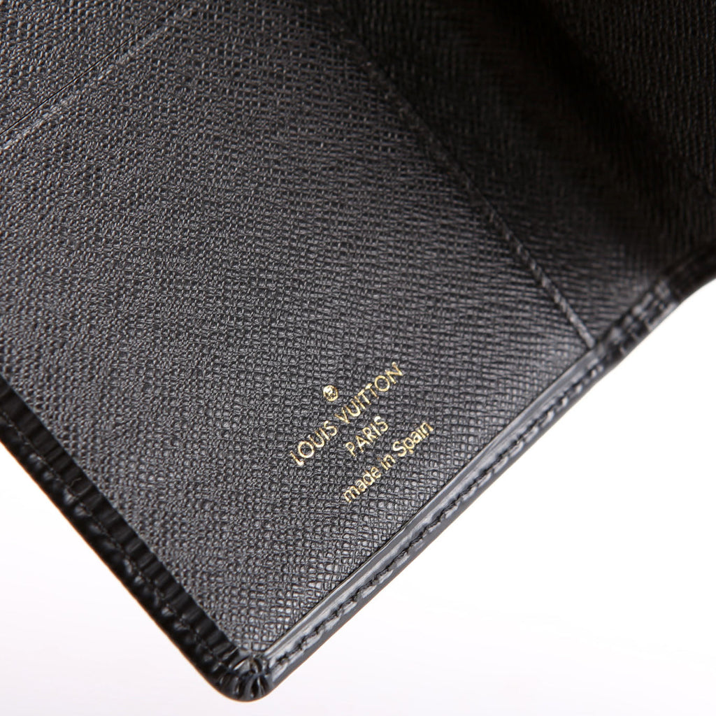 Louis Vuitton Checkbook Cover Epi Black
