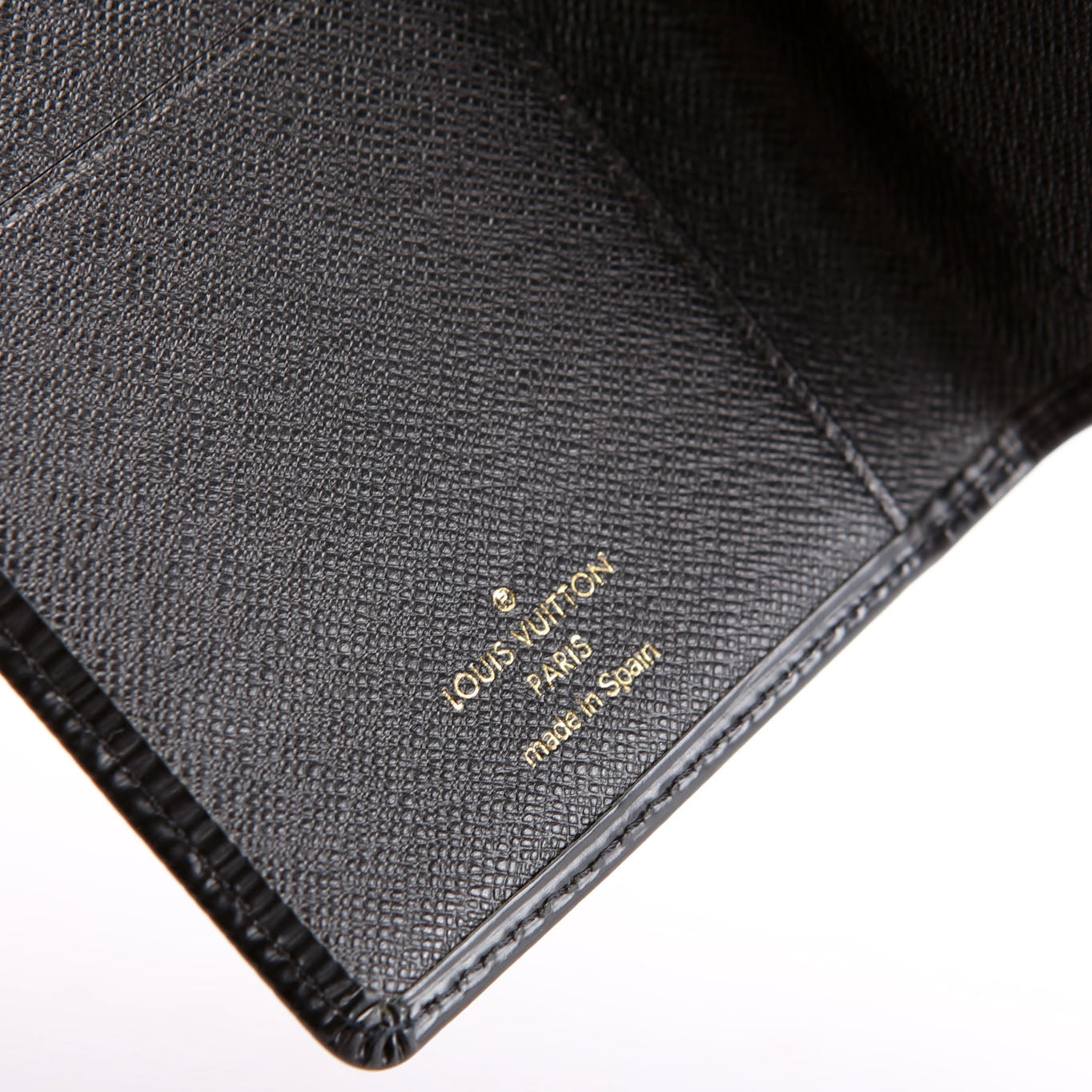 Louis Vuitton Checkbook Cover Epi Black