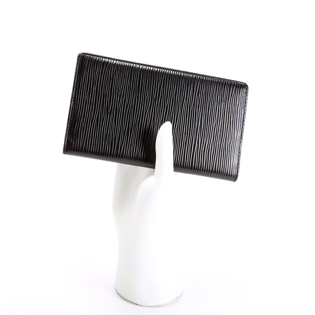 Louis Vuitton Checkbook Cover Epi Black
