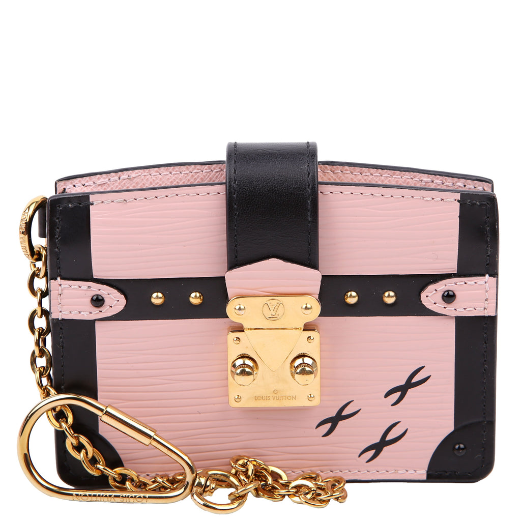Louis Vuitton Trunk Multicartes Card Holder Epi Black/Pink