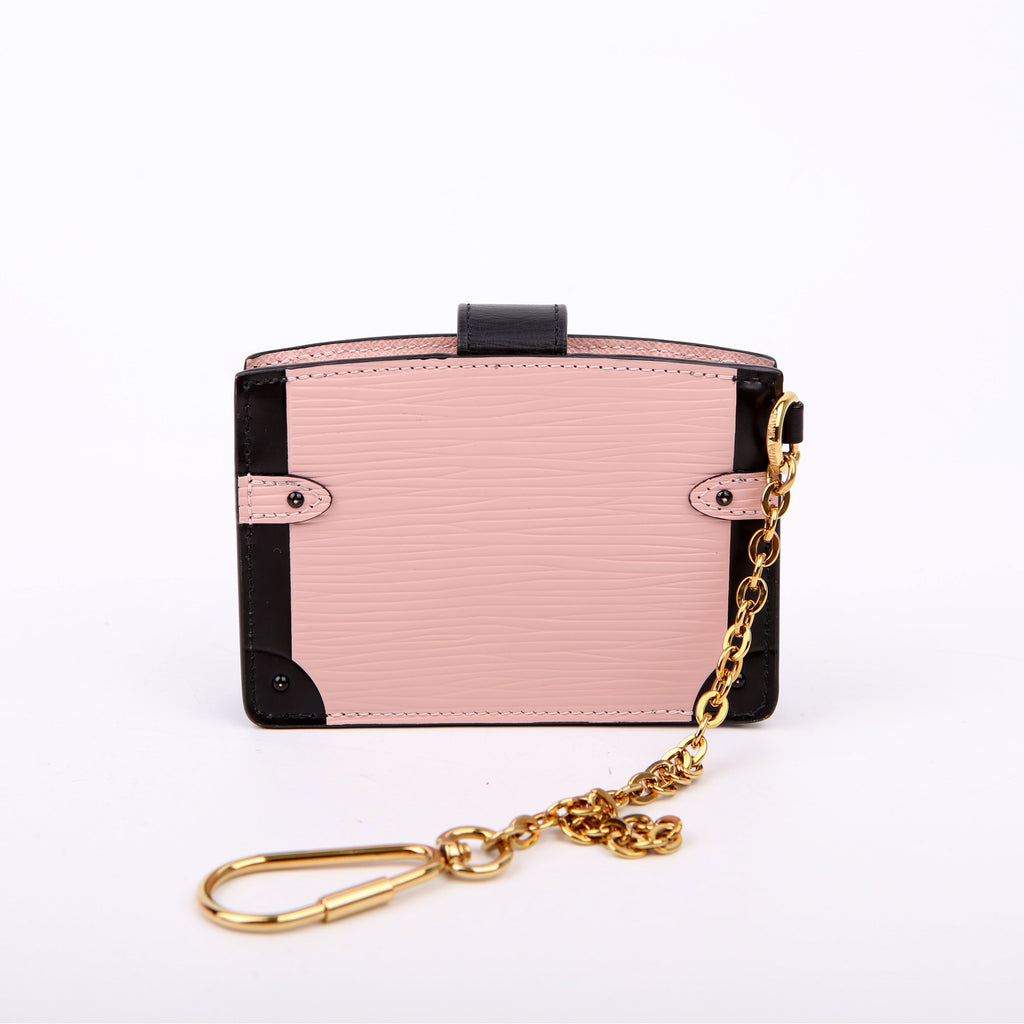 Louis Vuitton Trunk Multicartes Card Holder Epi Black/Pink