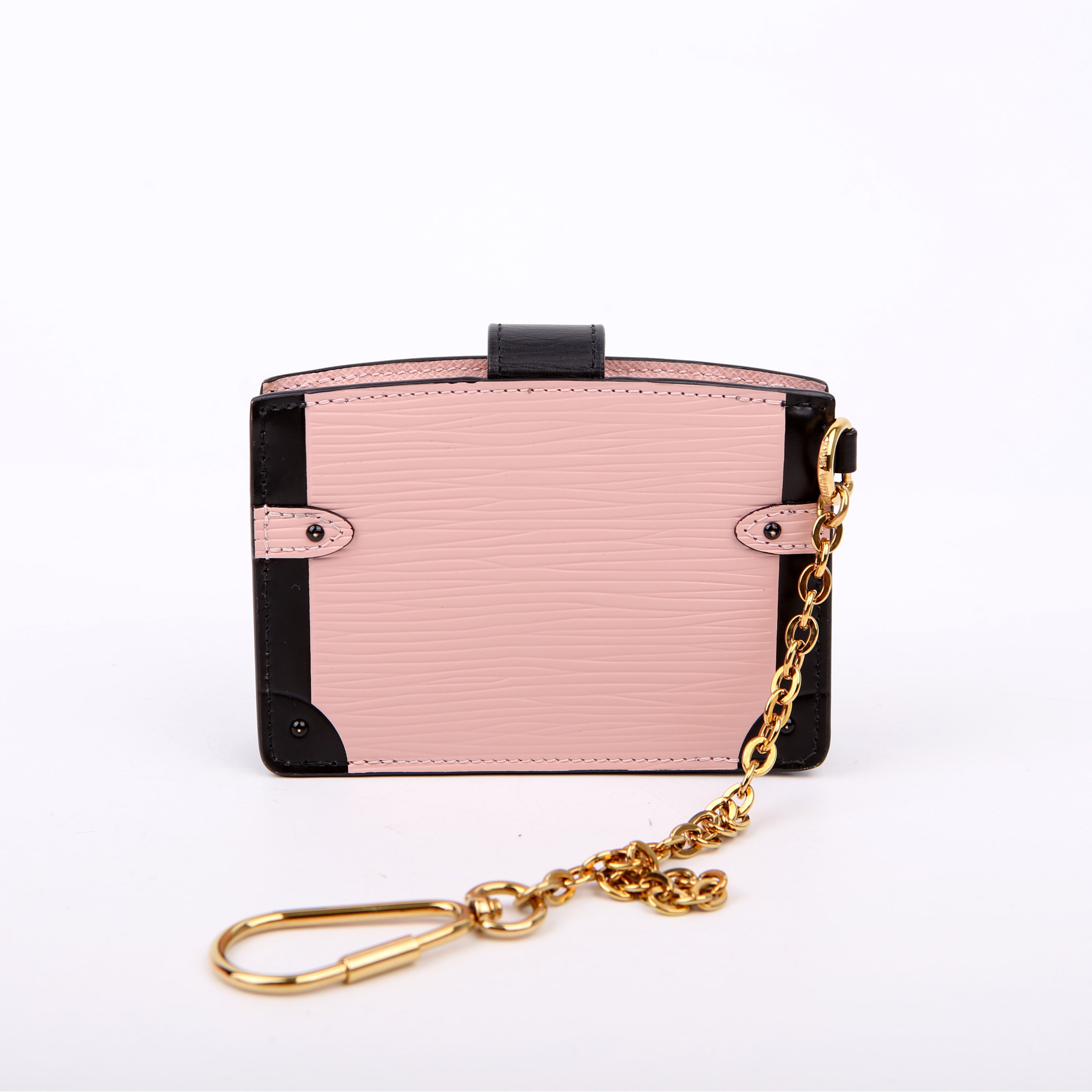 Louis Vuitton Trunk Multicartes Card Holder Epi Black/Pink