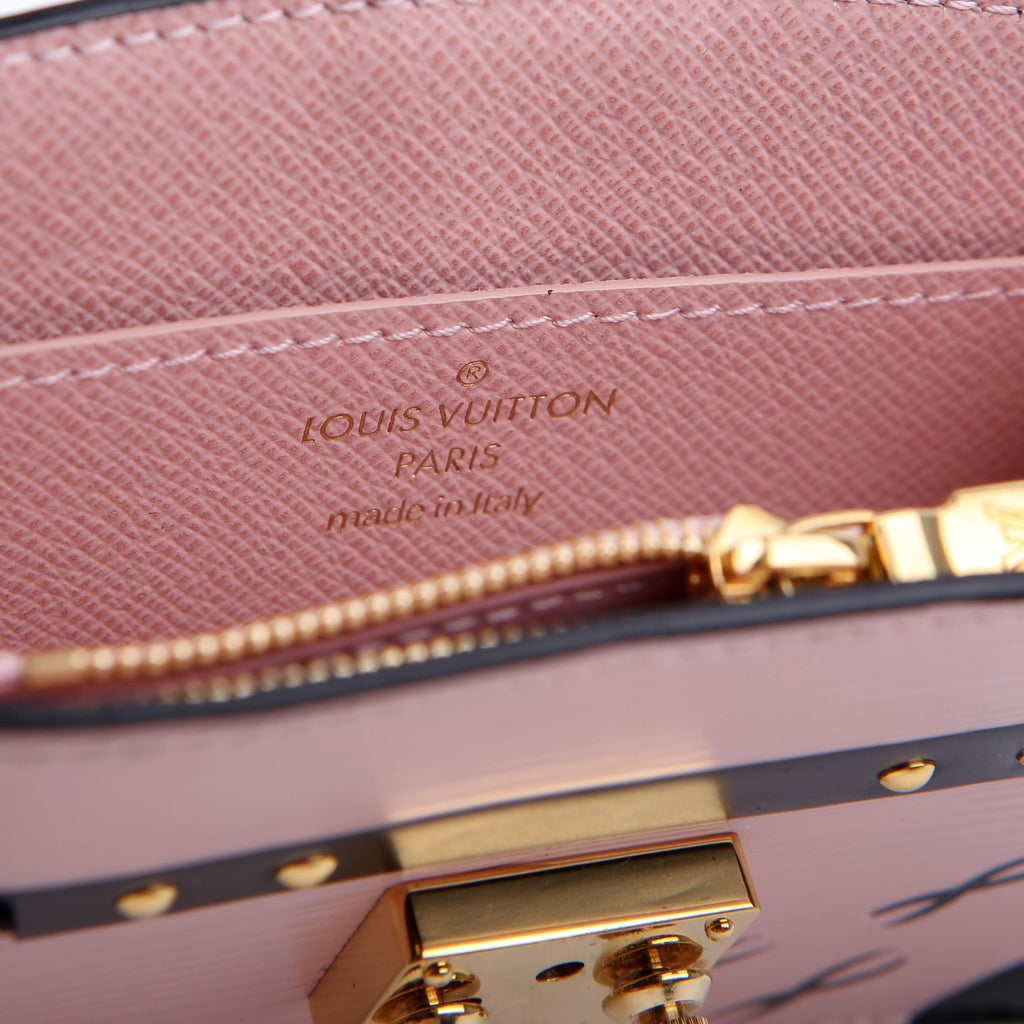 Louis Vuitton Trunk Multicartes Card Holder Epi Black/Pink