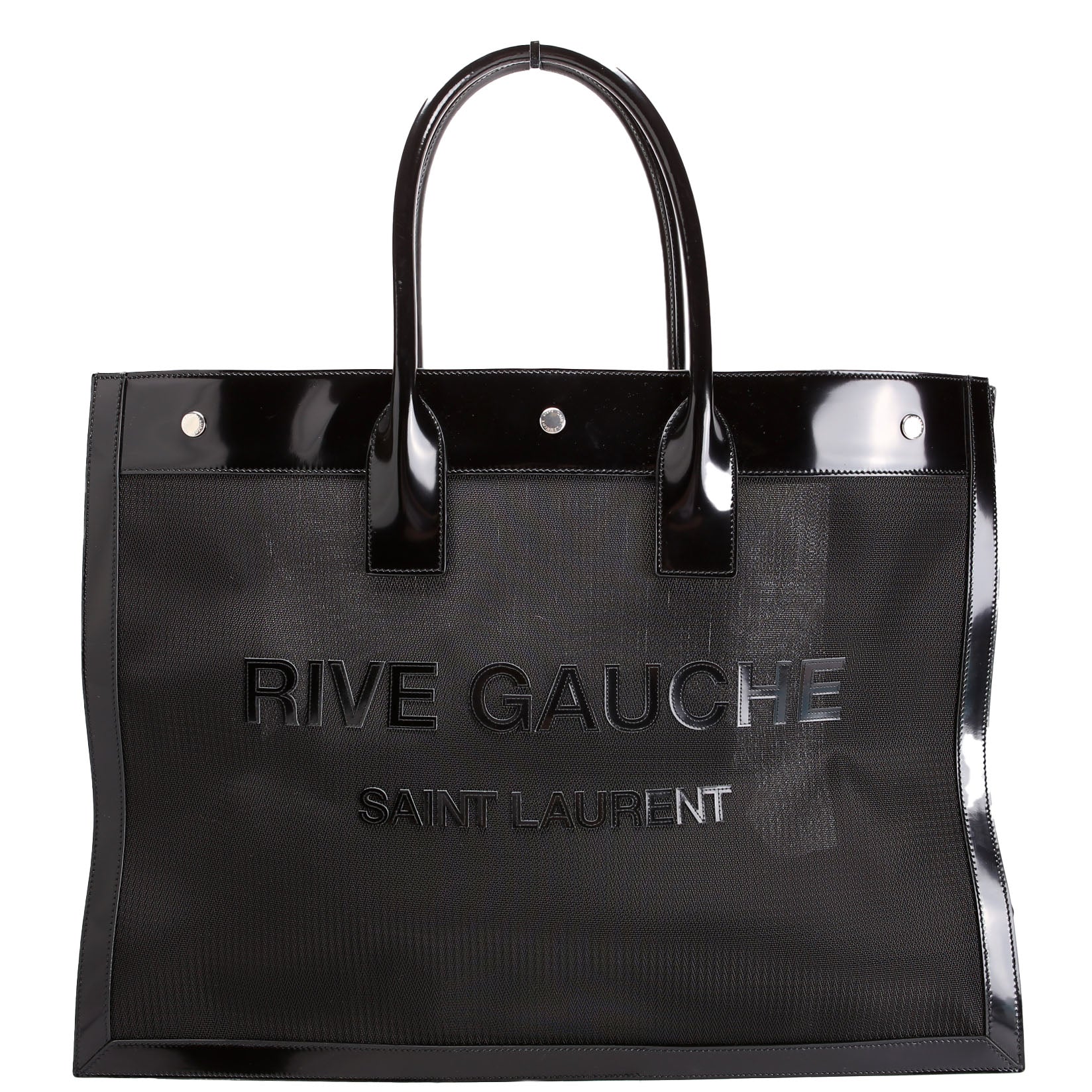 Saint Laurent Rive Gauche Mesh Patent 742681 Black