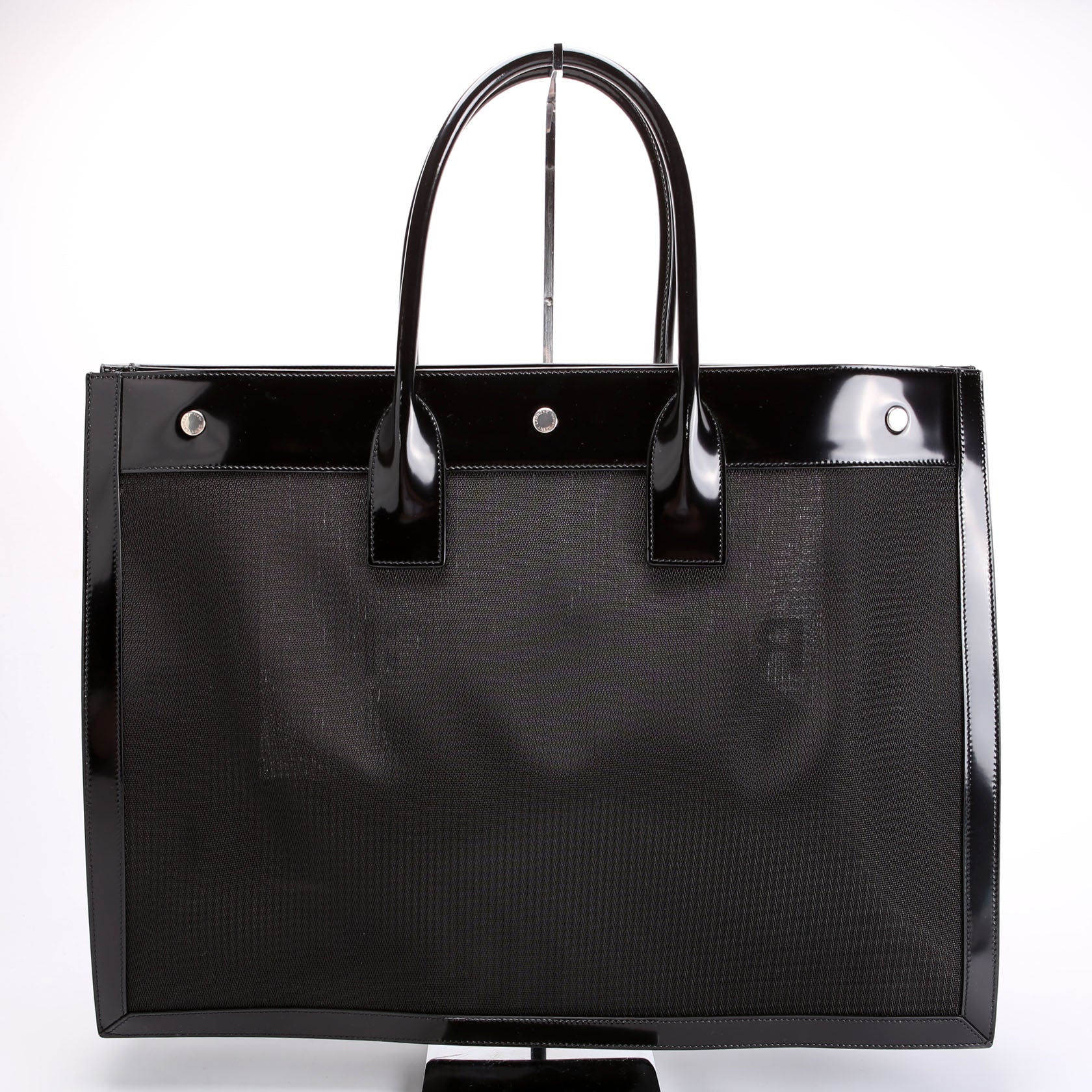 Saint Laurent Rive Gauche Mesh Patent 742681 Black