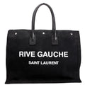 Saint Laurent Rive Gauche Canvas Tote Bag 499290 Black