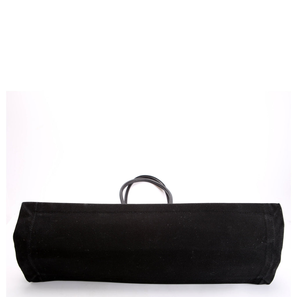 Saint Laurent Rive Gauche Canvas Tote Bag 499290 Black
