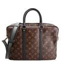 Louis Vuitton Porte Documents Voyage PM Macassar Black