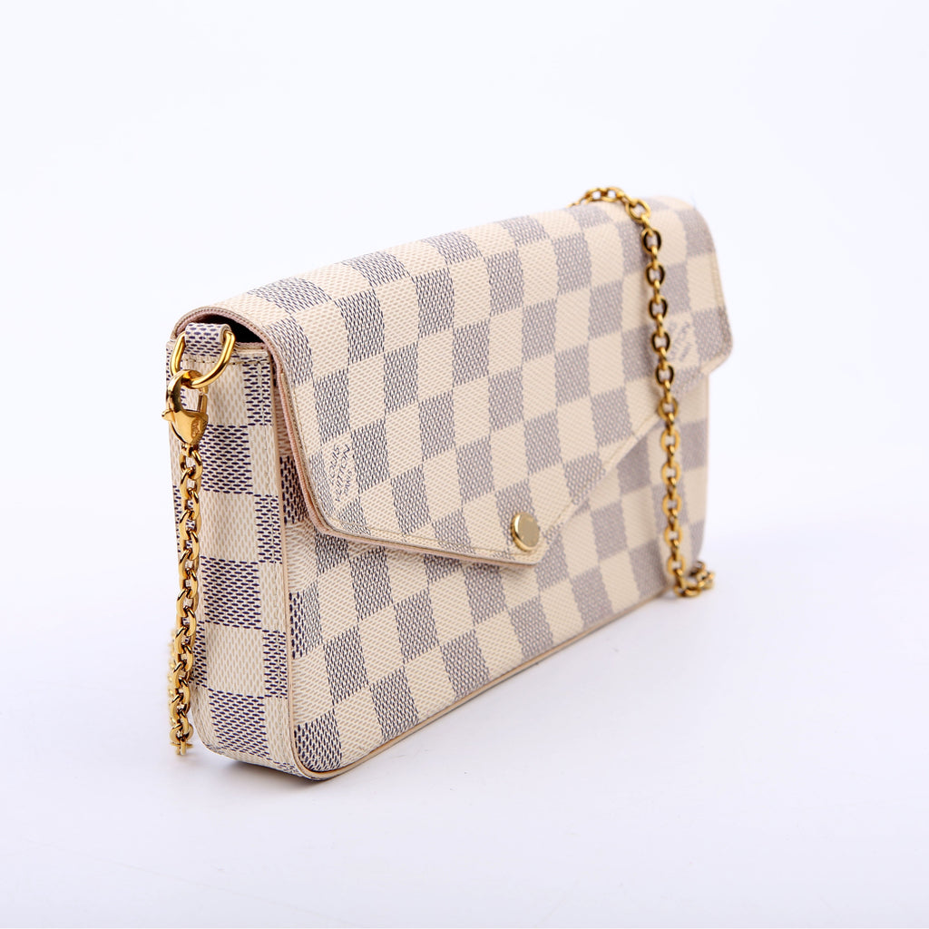 Louis Vuitton Pochette Felicie Damier Azur Pink