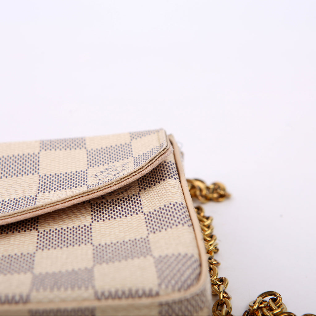 Louis Vuitton Pochette Felicie Damier Azur Pink