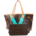 Louis Vuitton Neverfull with Wallet MM V Teal