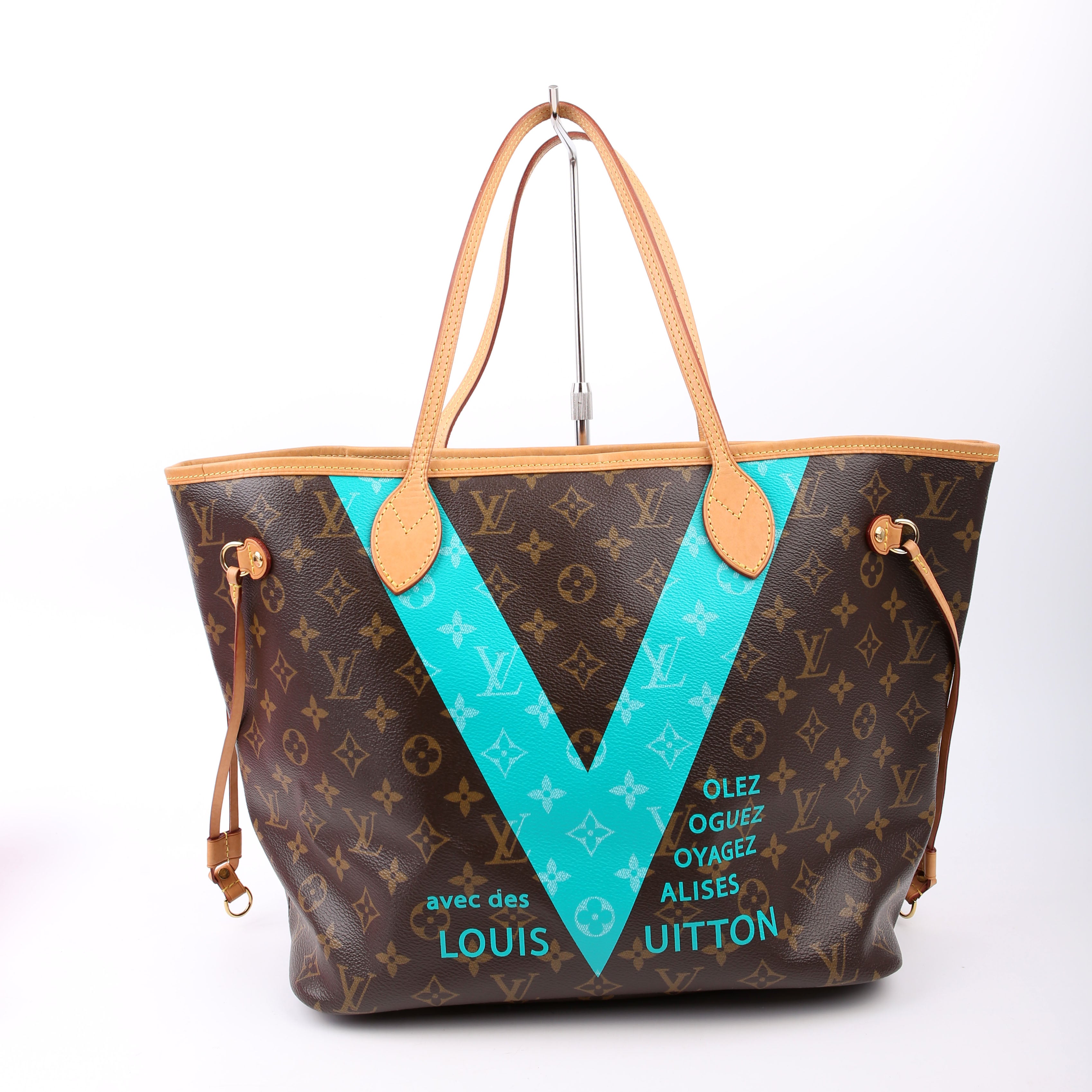 Louis Vuitton Neverfull with Wallet MM V Teal