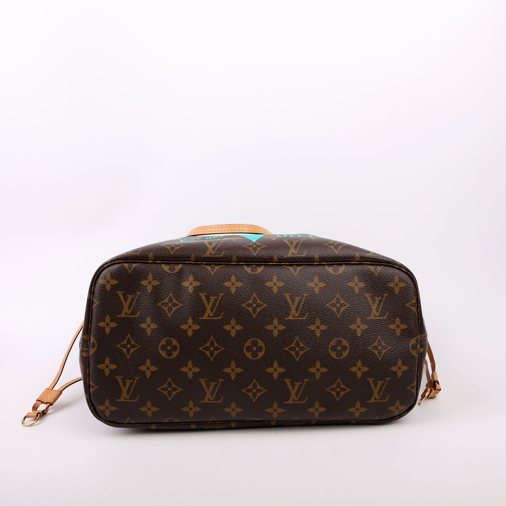 Louis Vuitton Neverfull with Wallet MM V Teal