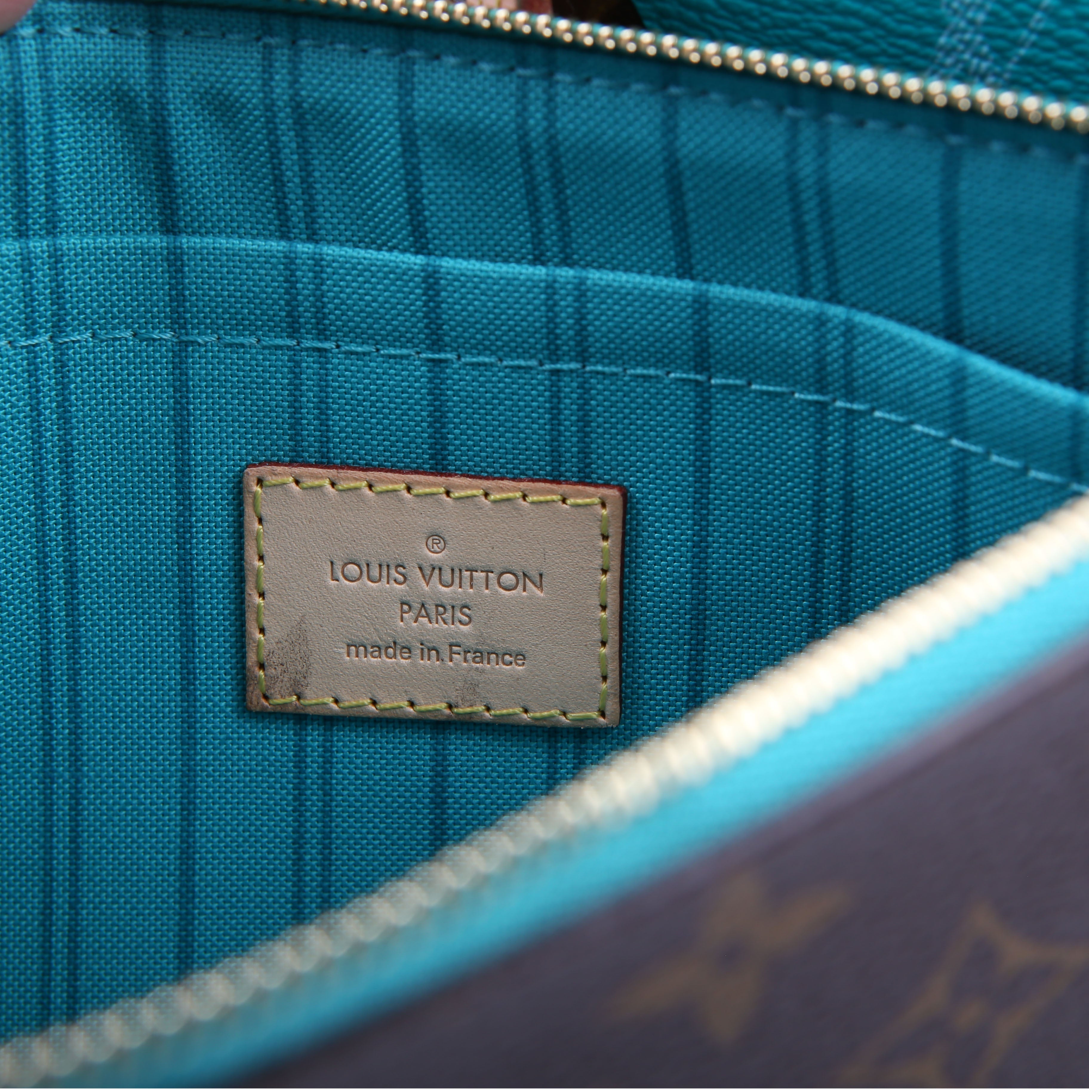 Louis Vuitton Neverfull with Wallet MM V Teal
