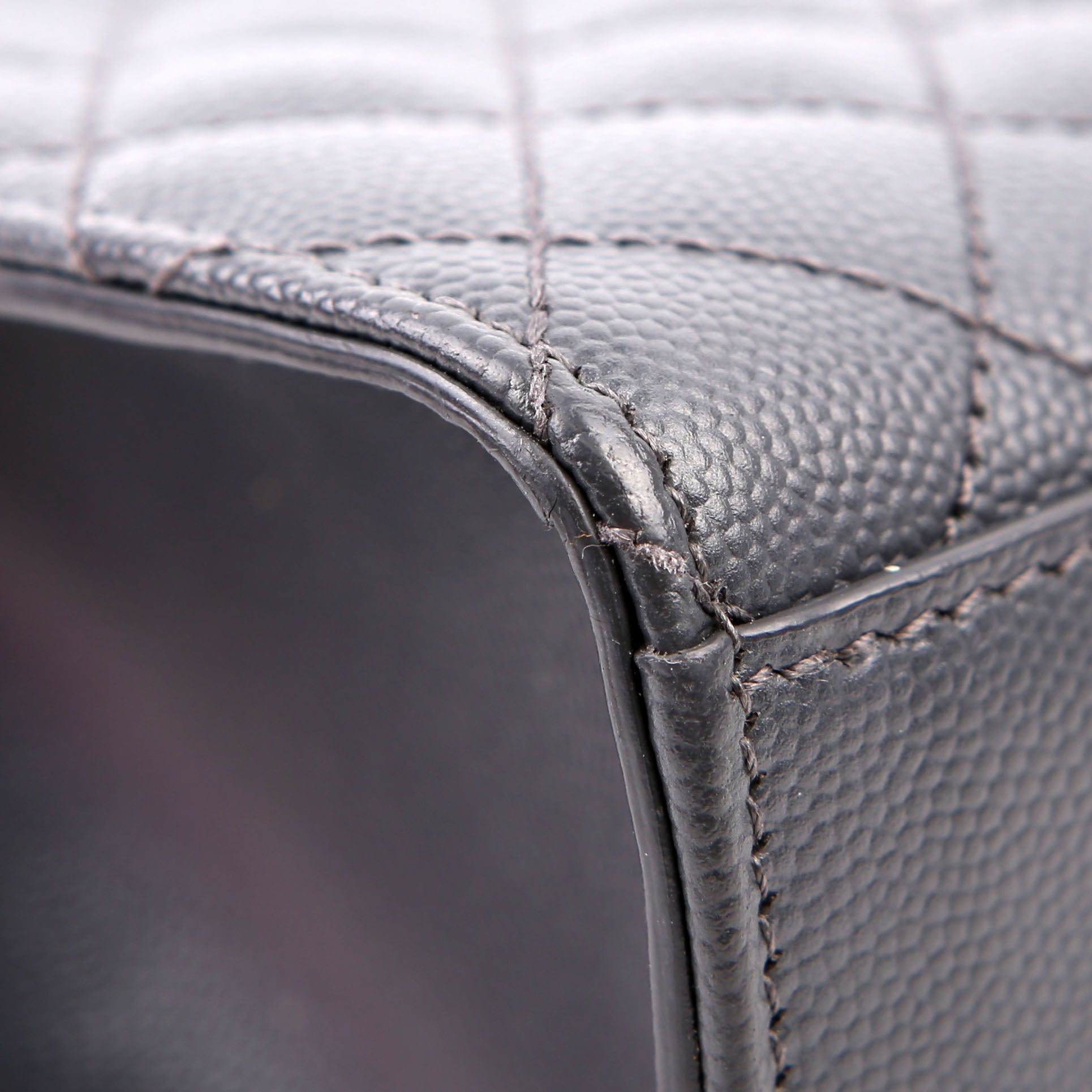Saint Laurent Envelope Large Triquilt Grey