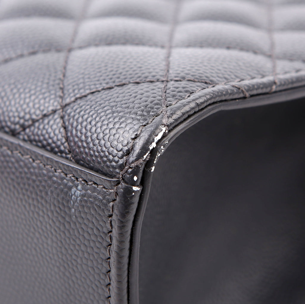 Saint Laurent Envelope Large Triquilt Grey