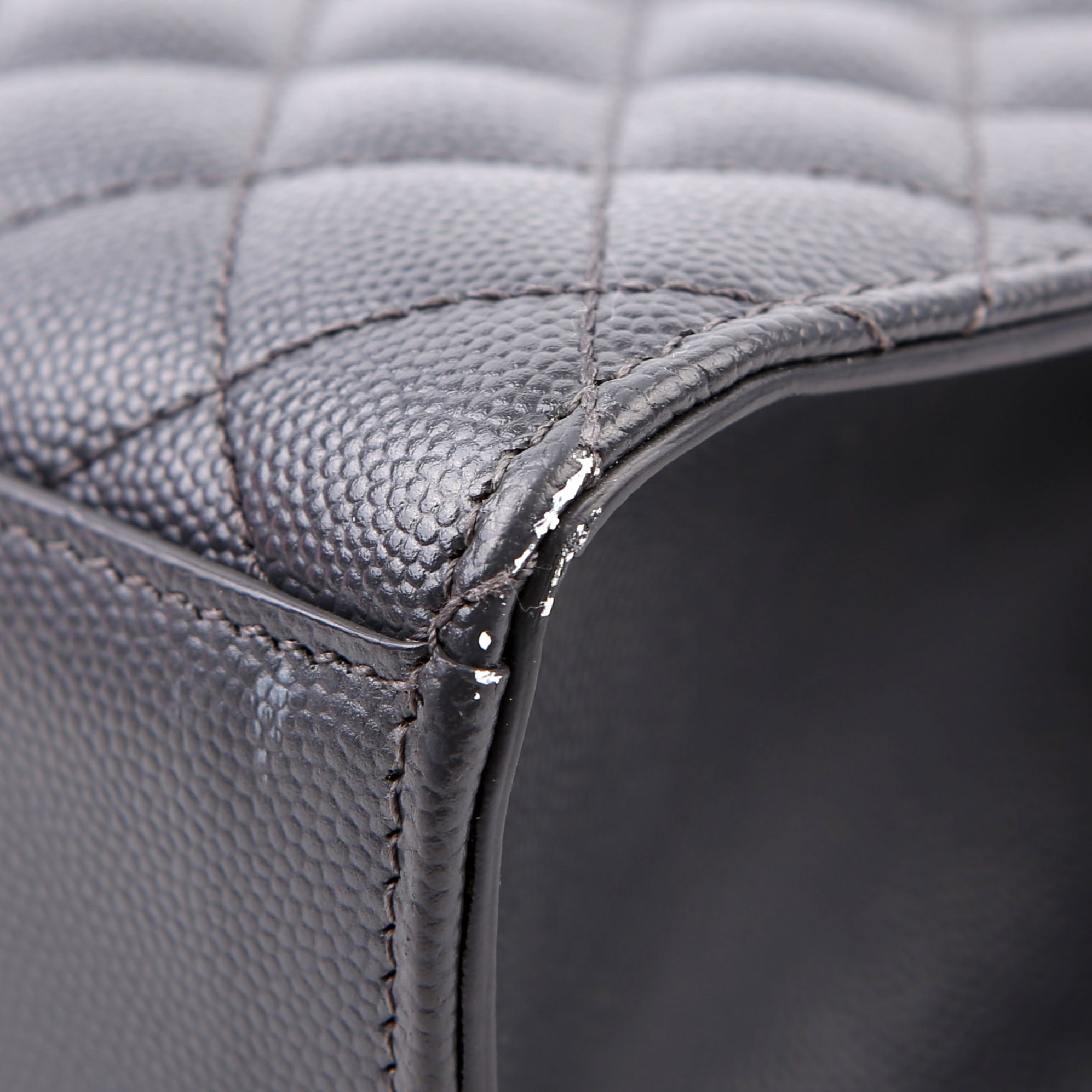 Saint Laurent Envelope Large Triquilt Grey