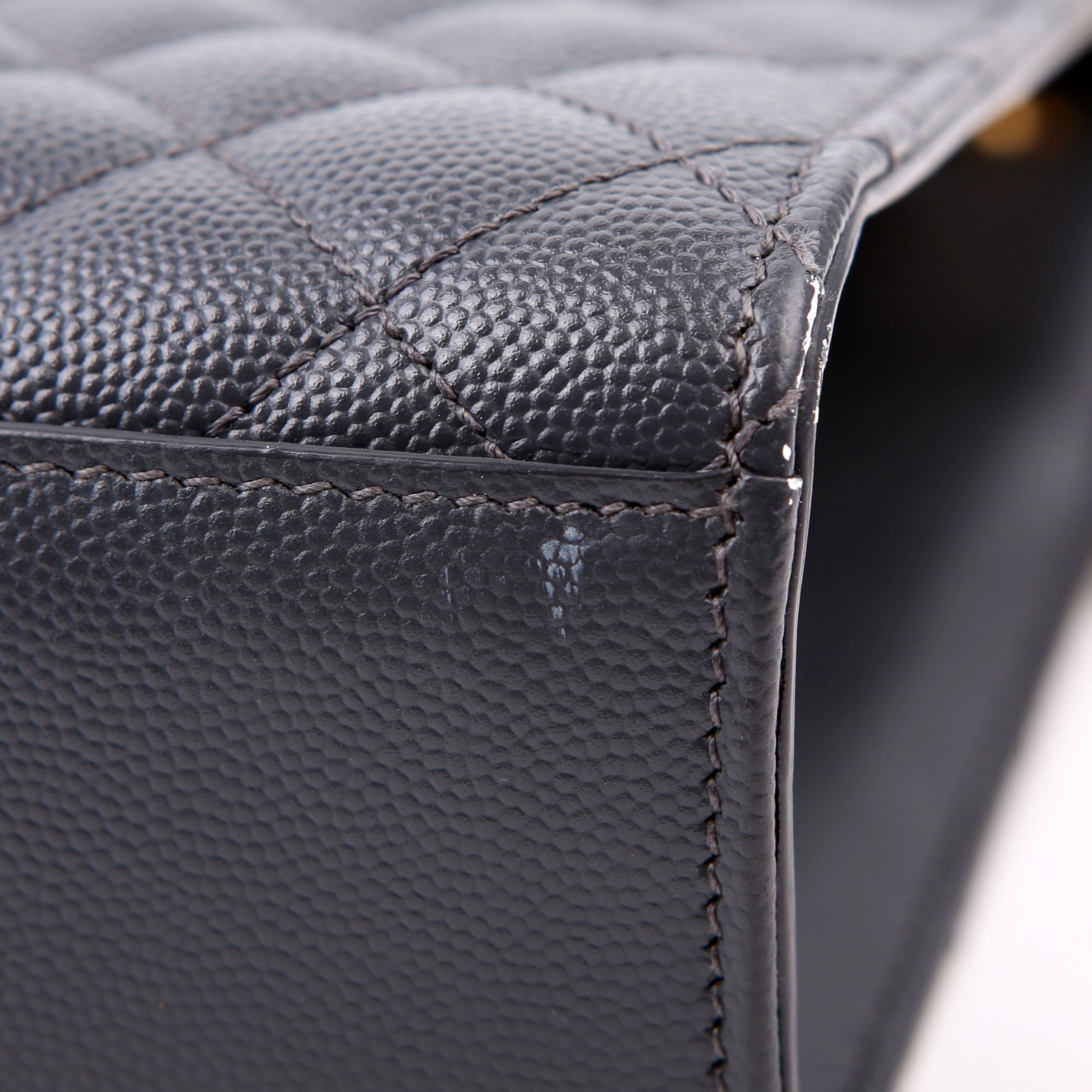 Saint Laurent Envelope Large Triquilt Grey