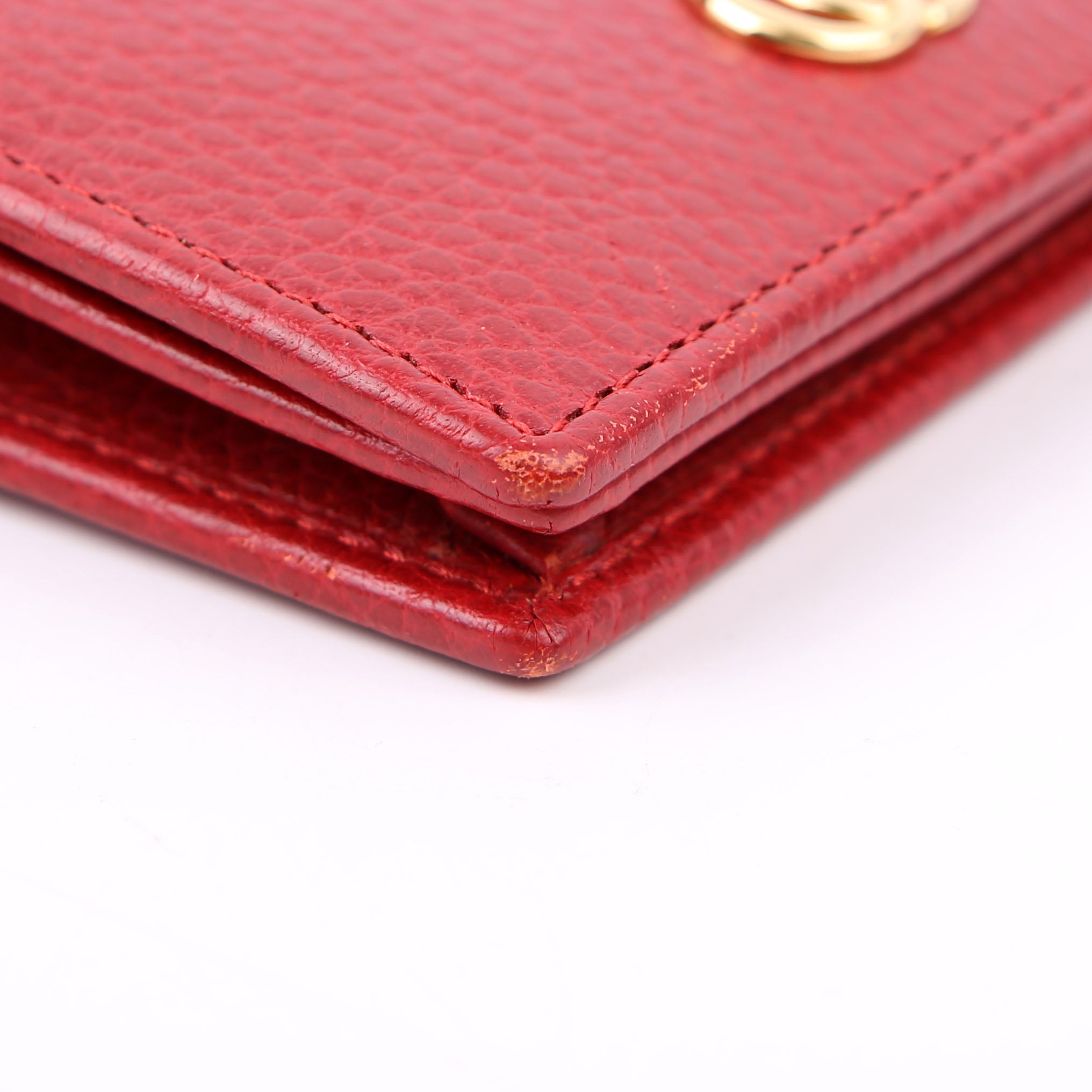 Gucci 456126 GG Marmont Card Case Red
