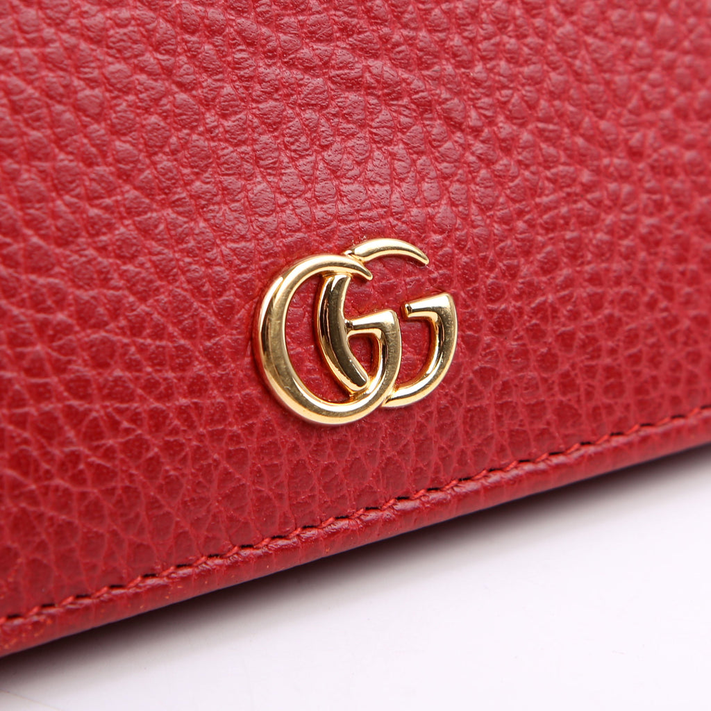 Gucci 456126 GG Marmont Card Case Red