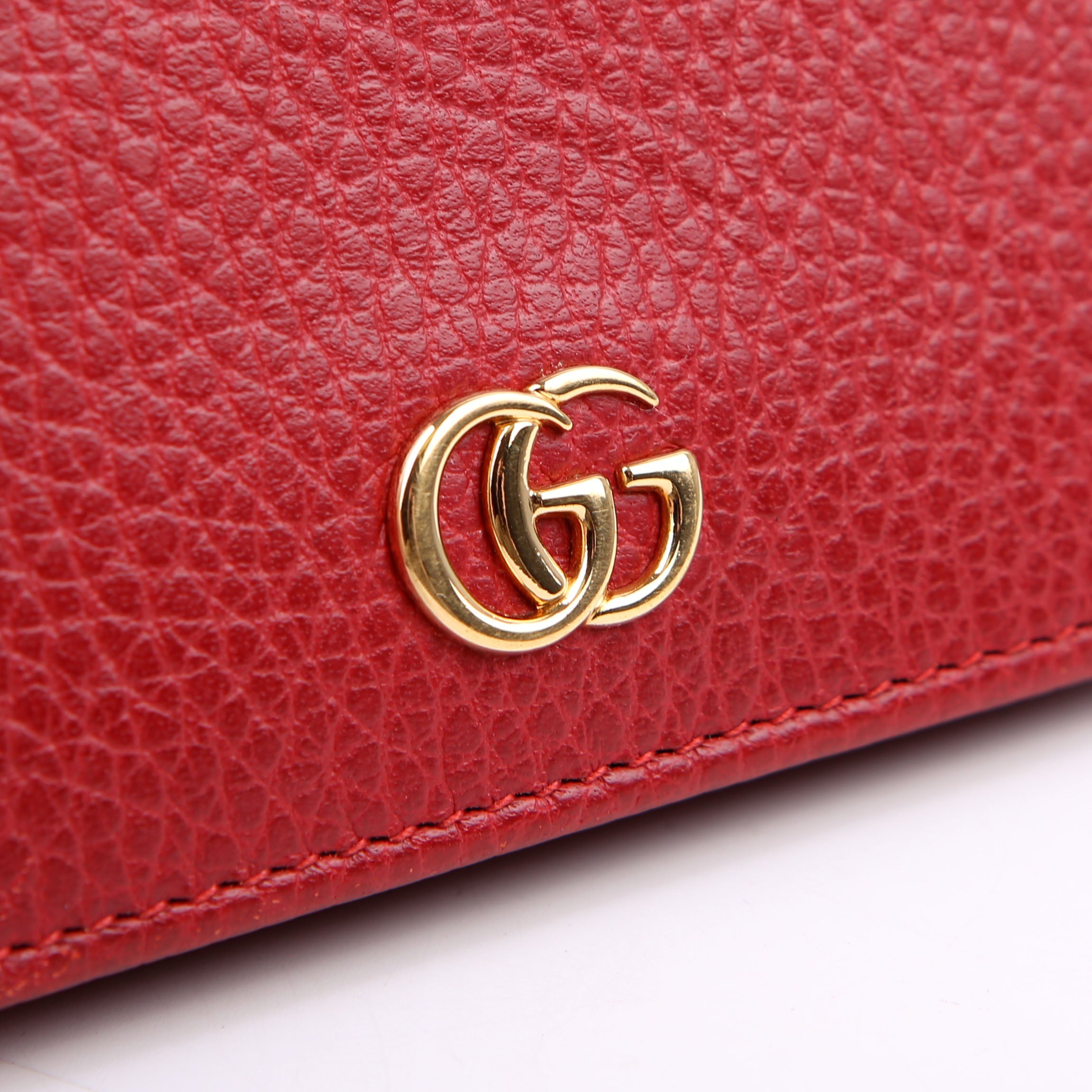 Gucci 456126 GG Marmont Card Case Red