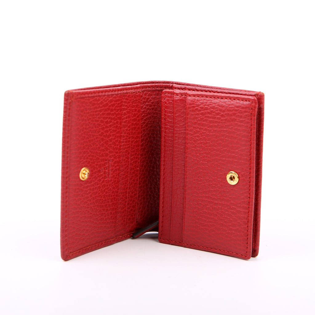 Gucci 456126 GG Marmont Card Case Red