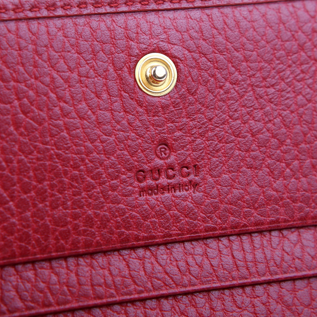 Gucci 456126 GG Marmont Card Case Red