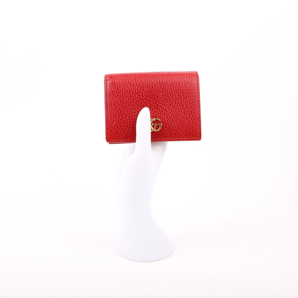 Gucci 456126 GG Marmont Card Case Red