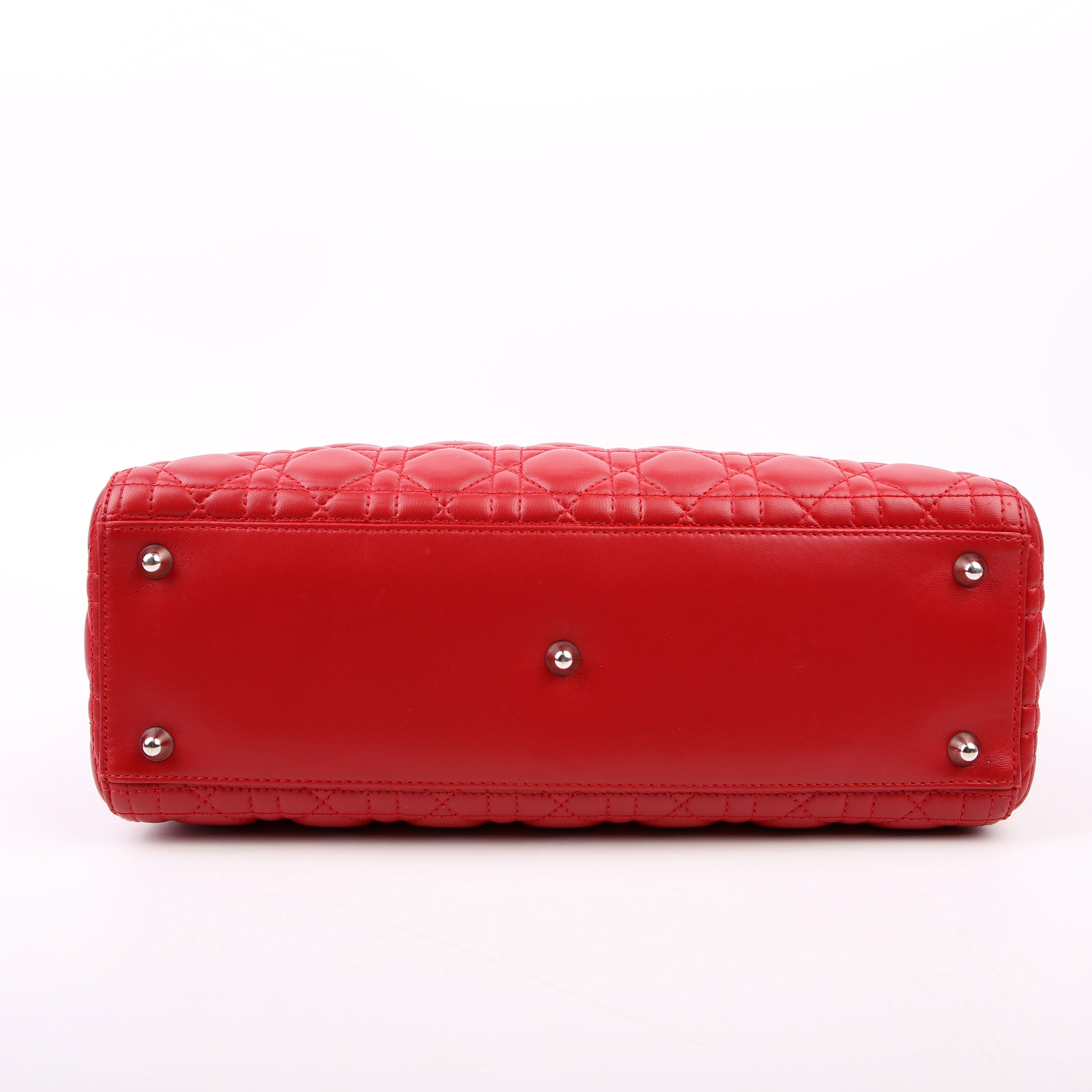 Christian Dior Lady Dior Large Lambskin Red