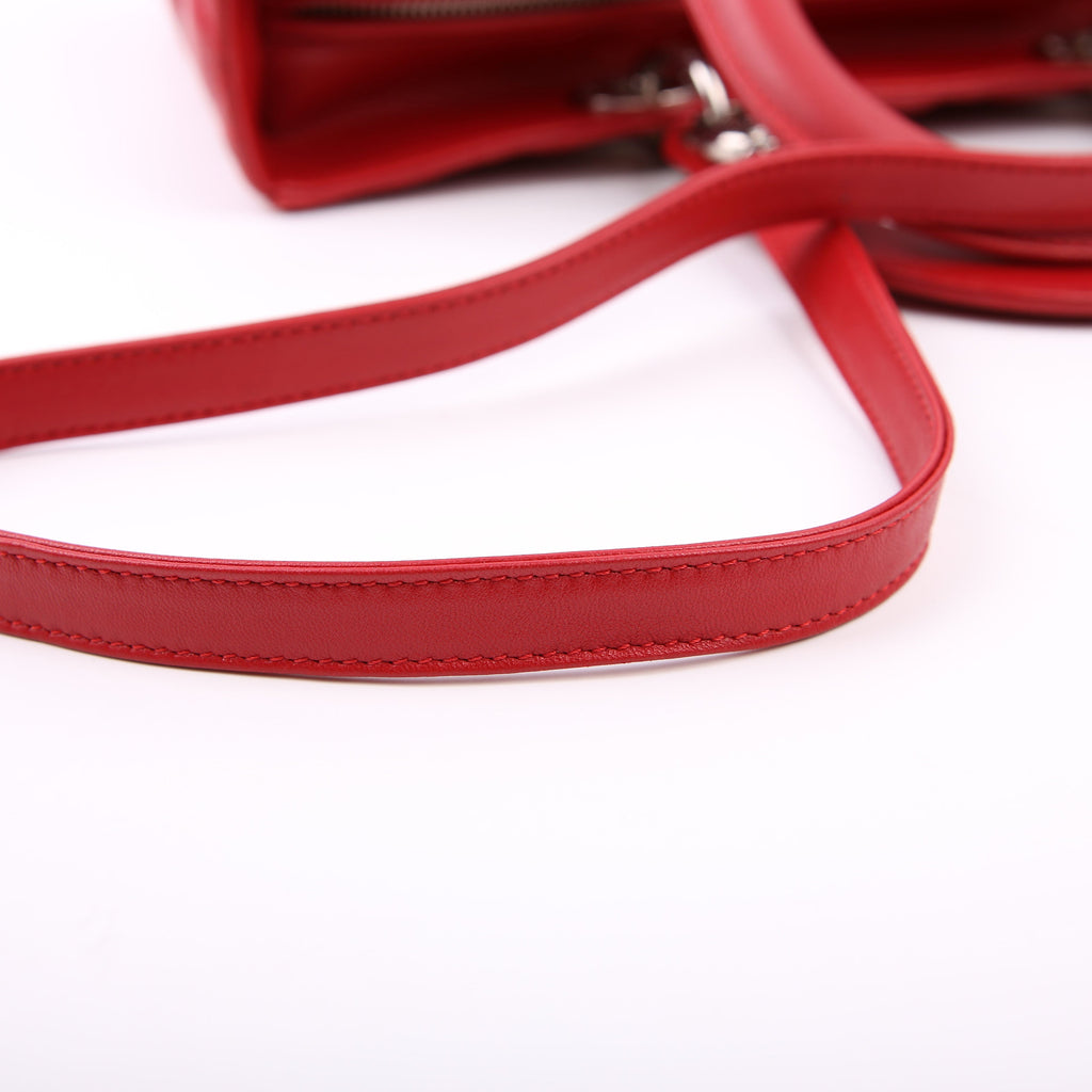 Christian Dior Lady Dior Large Lambskin Red