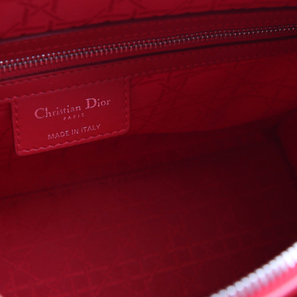 Christian Dior Lady Dior Large Lambskin Red