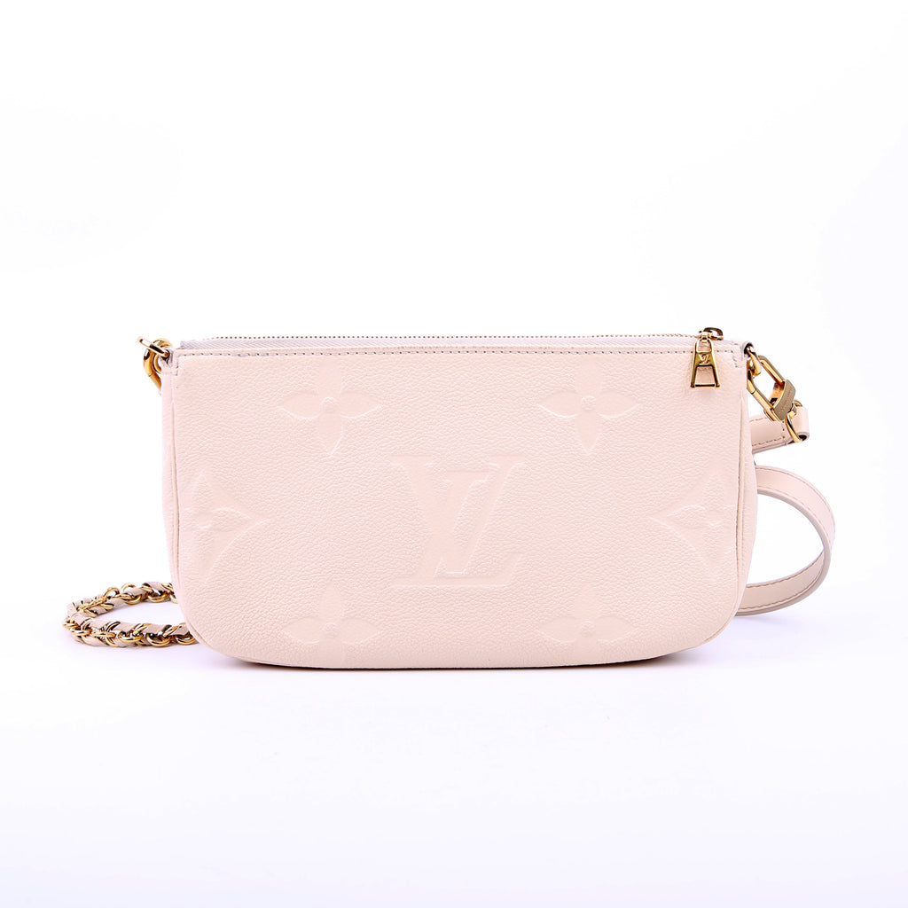 Louis Vuitton Multi Pochette Empreinte White