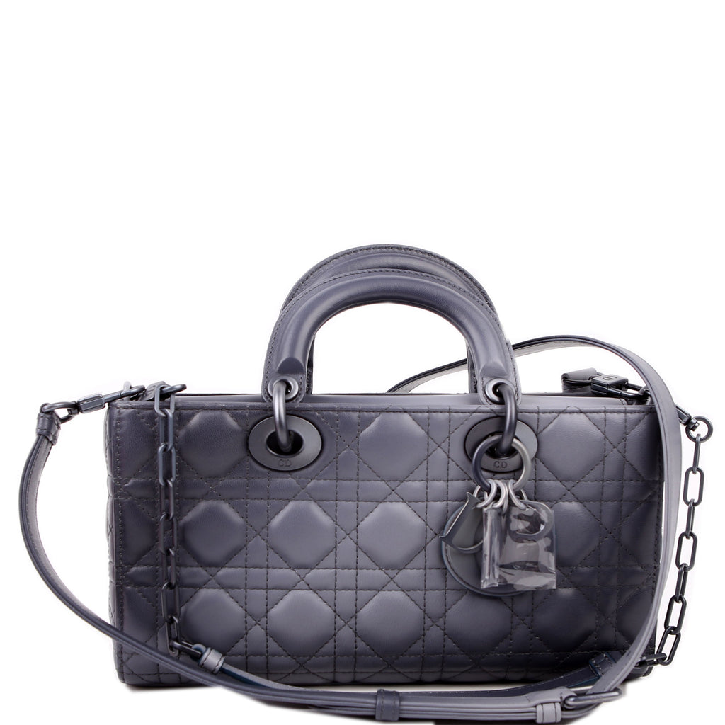 Christian Dior Lady D-Joy Medium Lambskin Blue