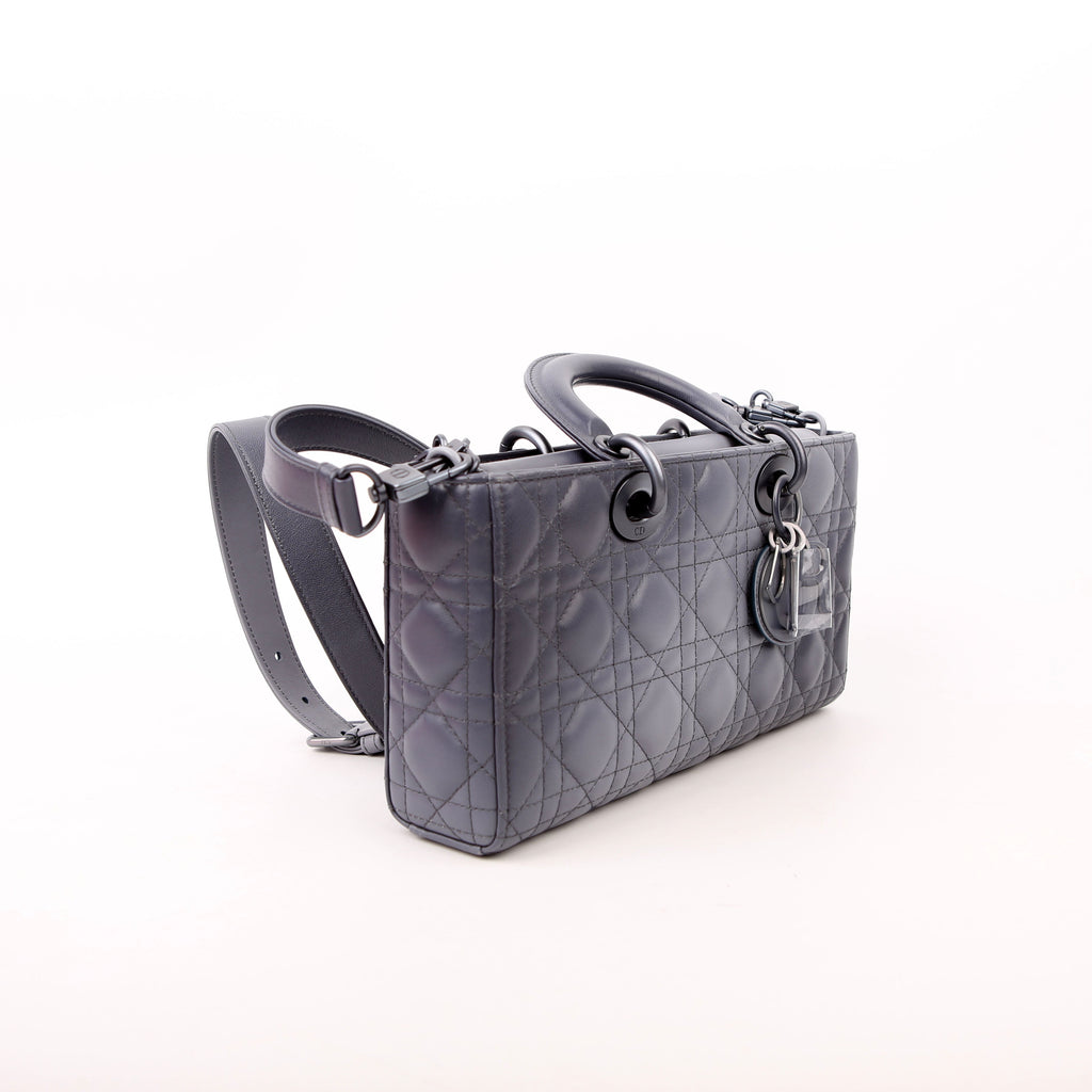 Christian Dior Lady D-Joy Medium Lambskin Blue