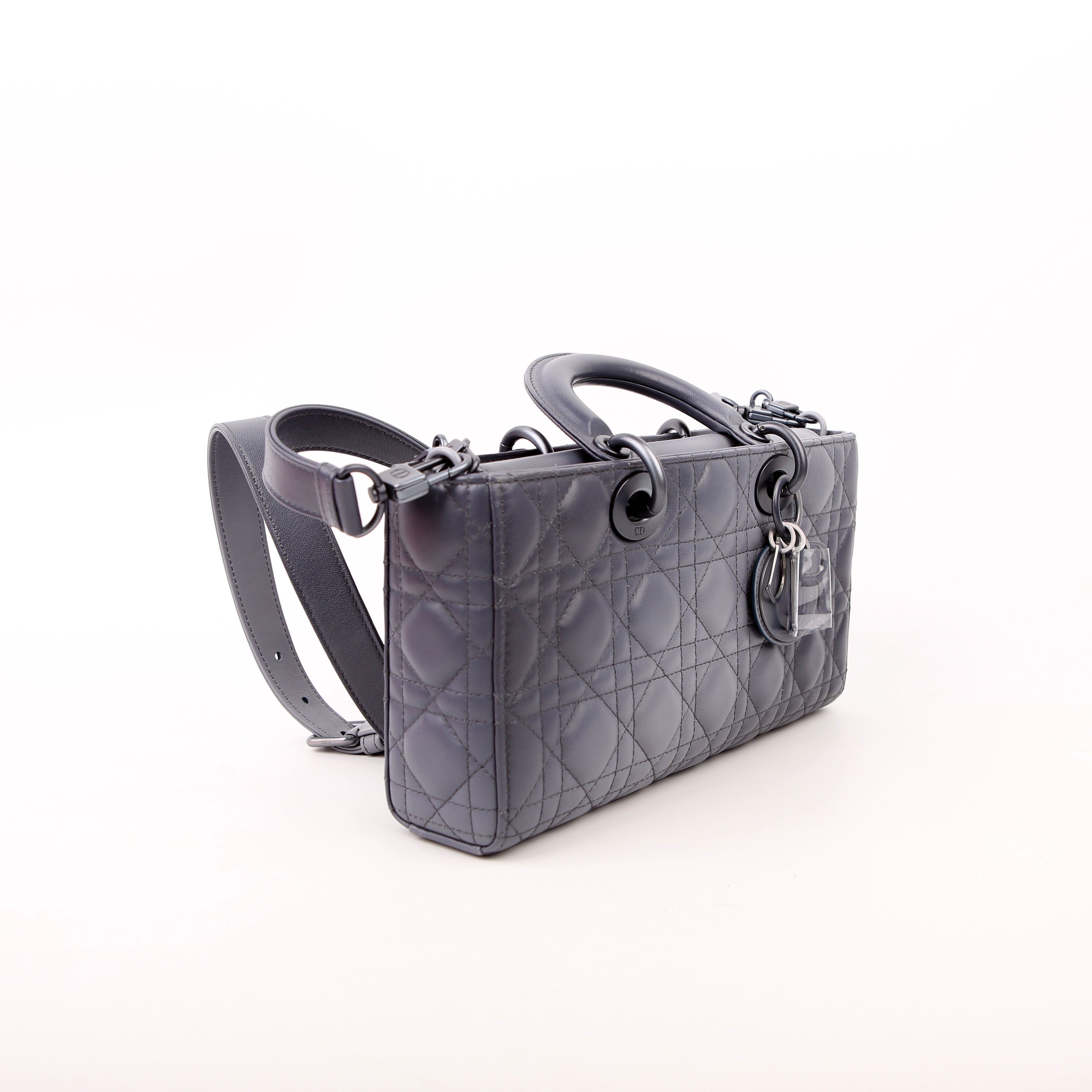 Christian Dior Lady D-Joy Medium Lambskin Blue