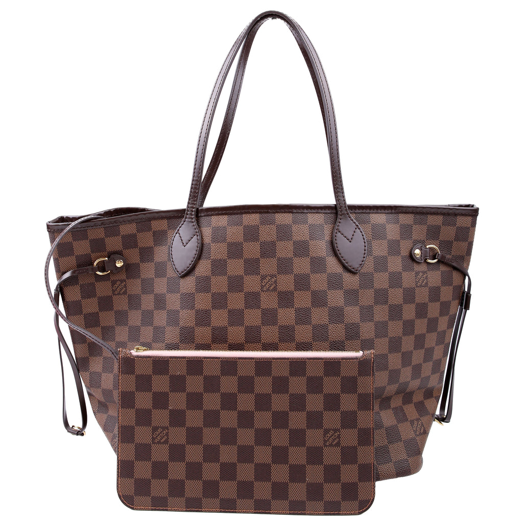 Louis Vuitton Neverfull with Wallet MM Damier Ebene