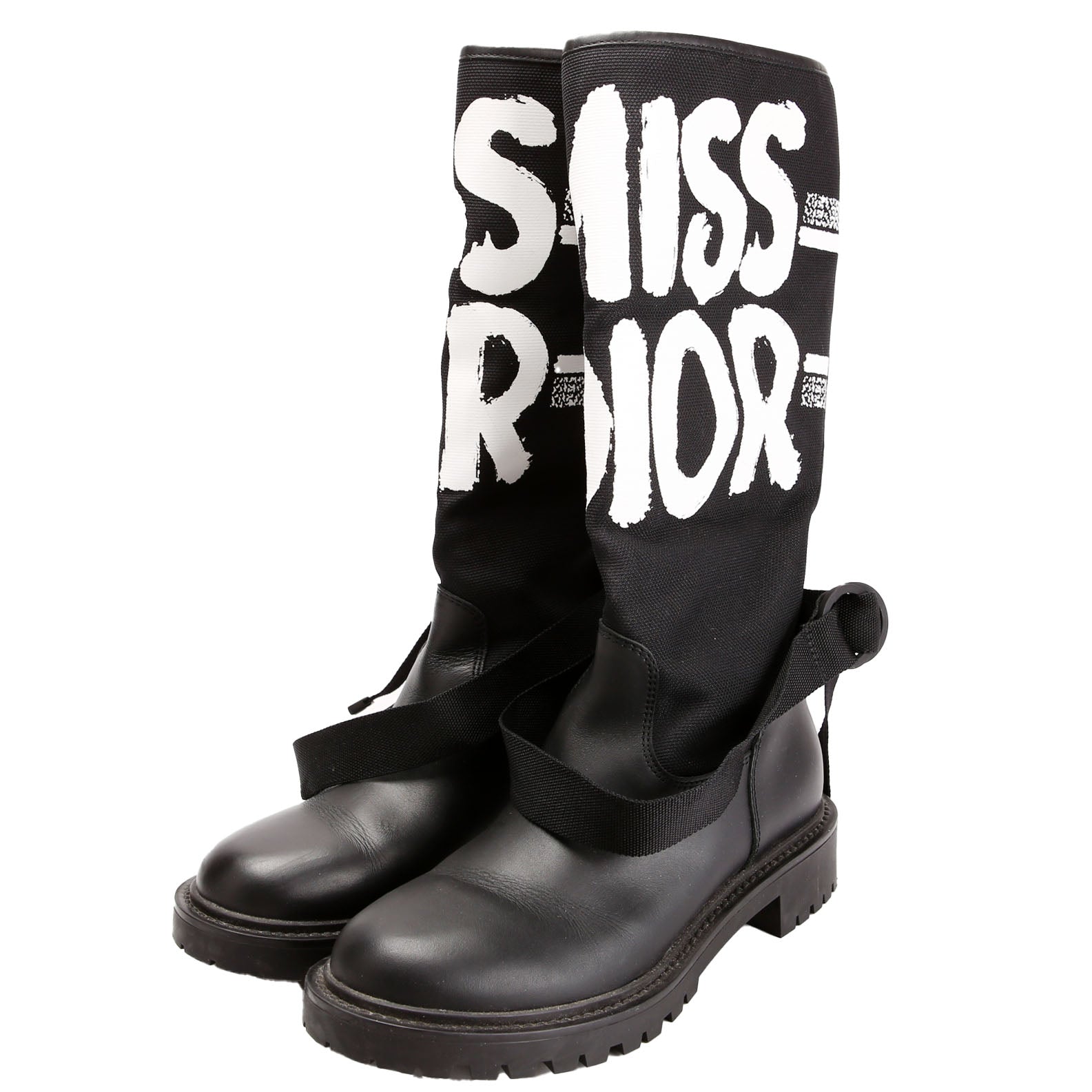 Christian Dior D-Major Miss Dior Ankle Boots Size 36 Black/White