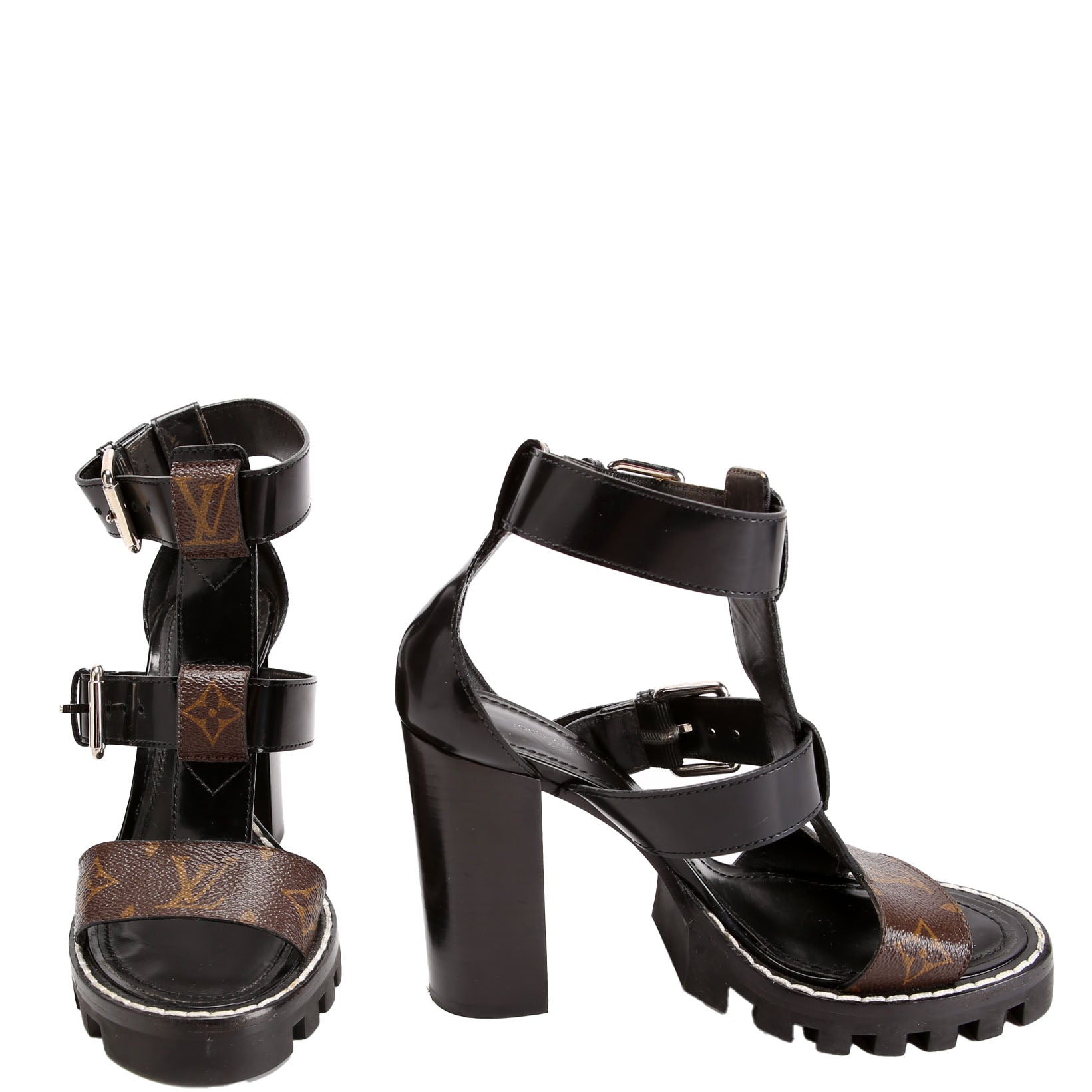 Louis Vuitton Star Trail Sandals Size 36 Black/Brown